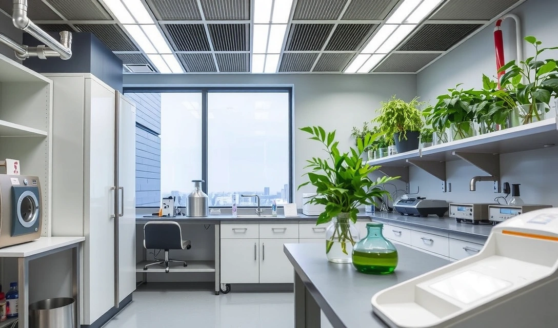 Modern laboratory equipment for botanical extraction