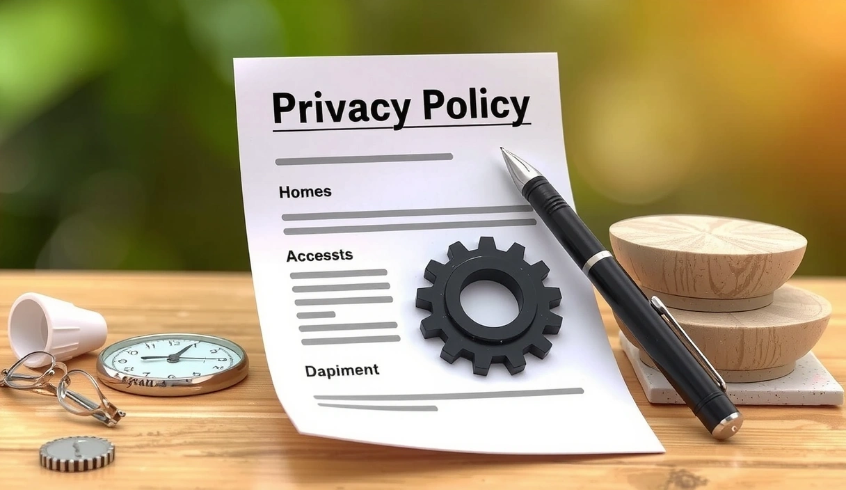Illustration of a document being updated with a pen and gears